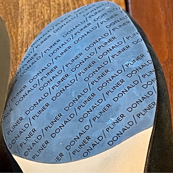 Donald Pliner | Black Halen Suede Loafer with Rhinestone Buckle 7.5 - Picture 6 of 16